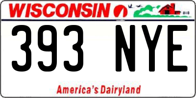 WI license plate 393NYE