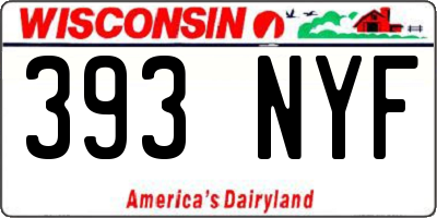WI license plate 393NYF