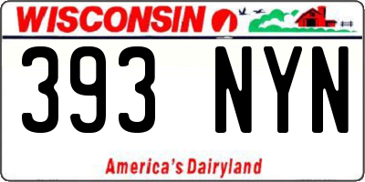 WI license plate 393NYN
