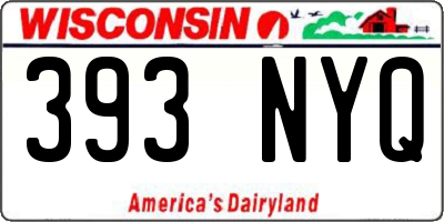 WI license plate 393NYQ