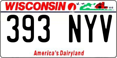 WI license plate 393NYV