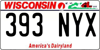 WI license plate 393NYX