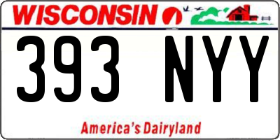 WI license plate 393NYY
