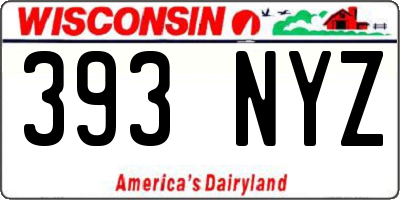WI license plate 393NYZ