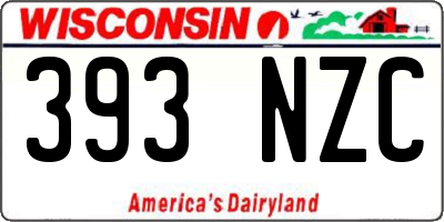 WI license plate 393NZC