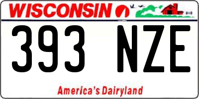 WI license plate 393NZE
