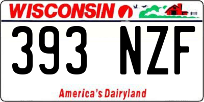 WI license plate 393NZF