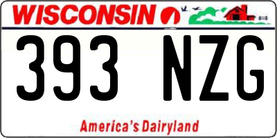 WI license plate 393NZG