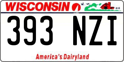 WI license plate 393NZI
