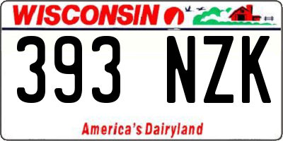 WI license plate 393NZK