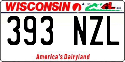 WI license plate 393NZL