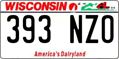 WI license plate 393NZO
