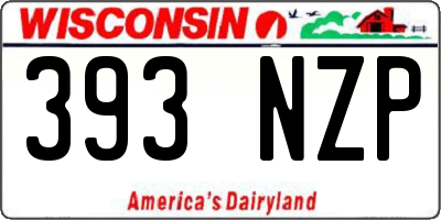 WI license plate 393NZP
