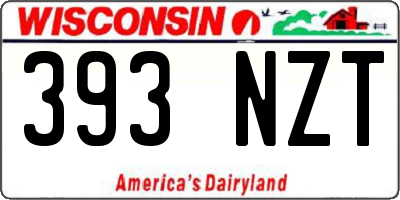 WI license plate 393NZT