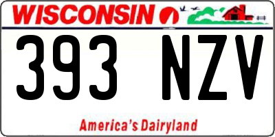 WI license plate 393NZV