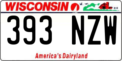 WI license plate 393NZW