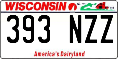 WI license plate 393NZZ