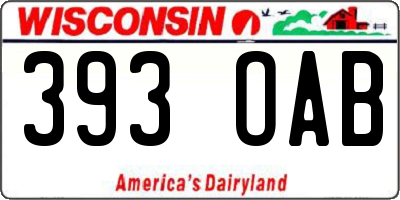 WI license plate 393OAB