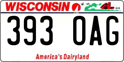 WI license plate 393OAG