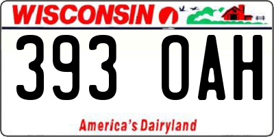 WI license plate 393OAH