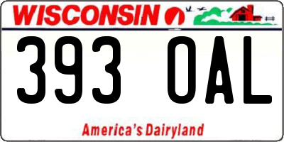 WI license plate 393OAL