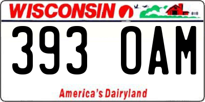 WI license plate 393OAM
