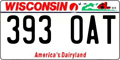 WI license plate 393OAT