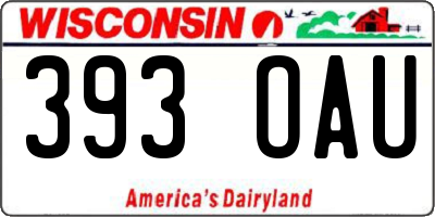 WI license plate 393OAU