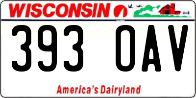 WI license plate 393OAV