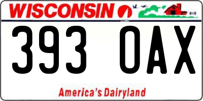 WI license plate 393OAX