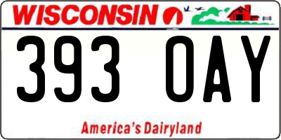WI license plate 393OAY