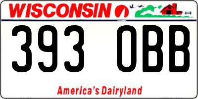 WI license plate 393OBB