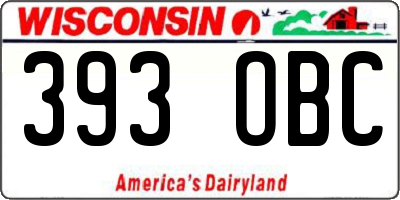 WI license plate 393OBC