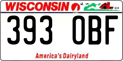 WI license plate 393OBF