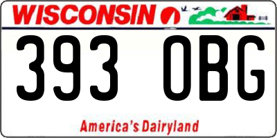 WI license plate 393OBG