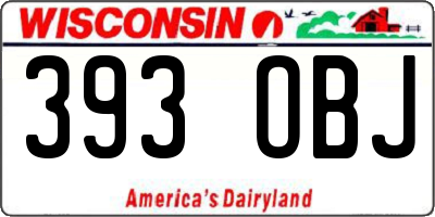 WI license plate 393OBJ
