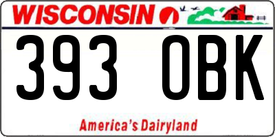 WI license plate 393OBK
