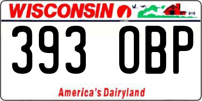 WI license plate 393OBP