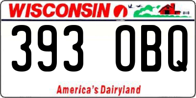 WI license plate 393OBQ