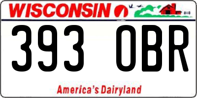 WI license plate 393OBR