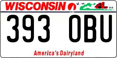 WI license plate 393OBU