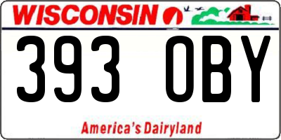WI license plate 393OBY