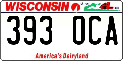 WI license plate 393OCA