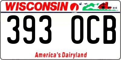 WI license plate 393OCB