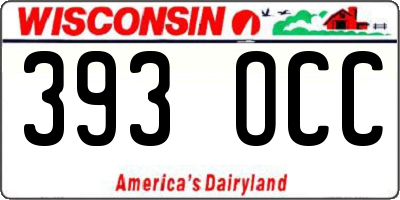 WI license plate 393OCC