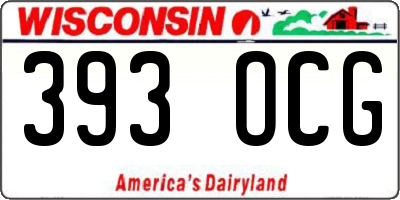 WI license plate 393OCG