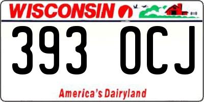 WI license plate 393OCJ