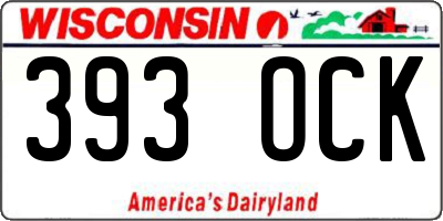 WI license plate 393OCK