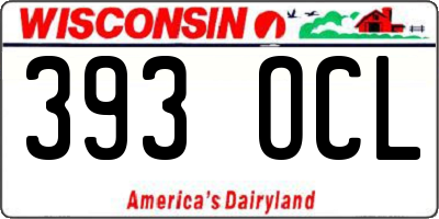 WI license plate 393OCL