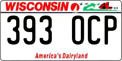 WI license plate 393OCP